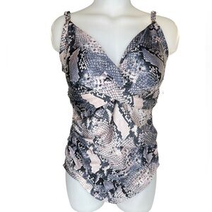 Calvin Klein Snake Print One Piece Swimsuit